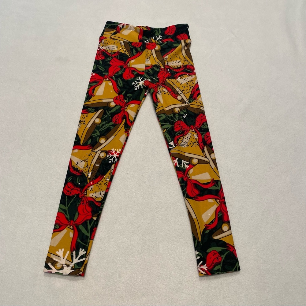 LuLaRoe leggings, jingle bells, girl’s s/m, NWOT